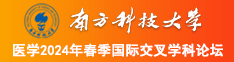 黄色视频加日逼视频南方科技大学医学2024年春季国际交叉学科论坛